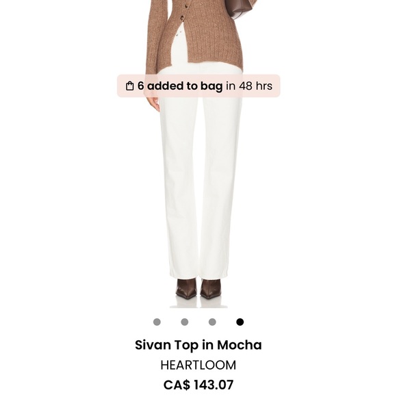 Sivan top in mocha from Heartloom. - Picture 4 of 8